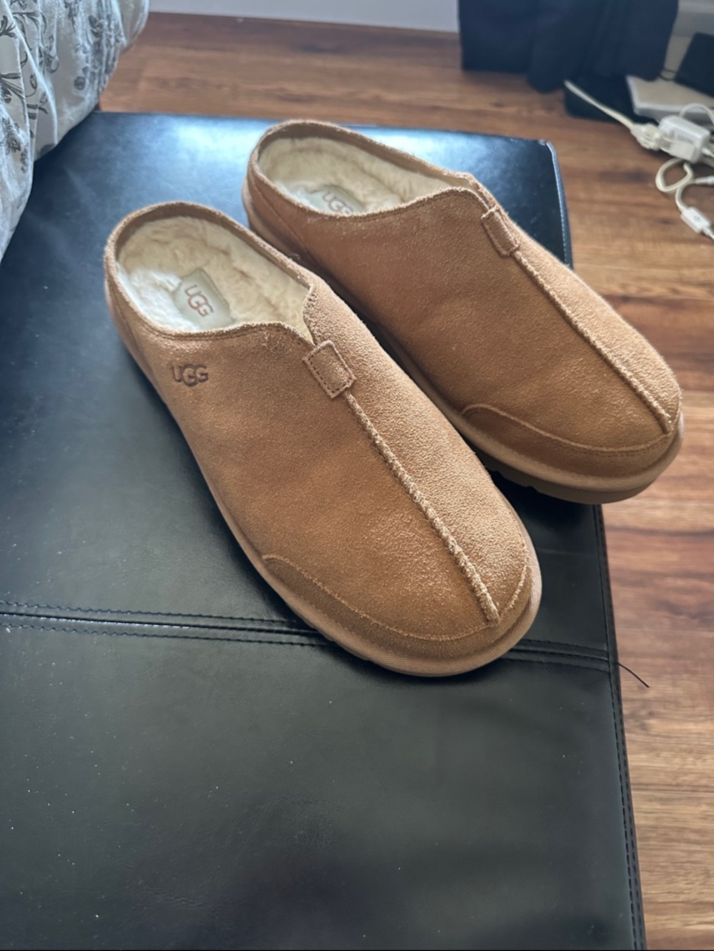 UGG Men's Suede Slip-On Loafer in Chestnut Brown NWOT